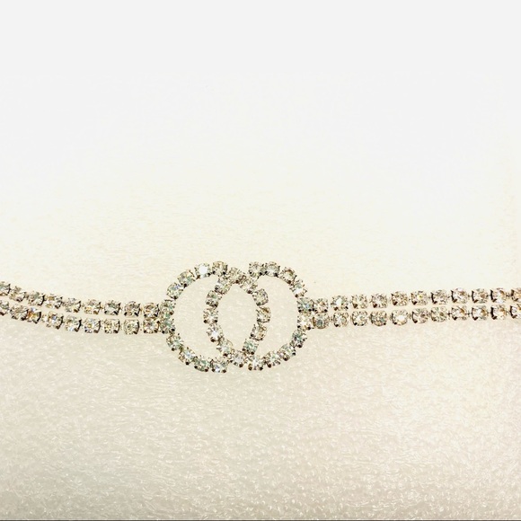 Chloe Accessory Jewelry - Anklet Crystal Forever Love set in Silver Tone. SUPER BRILLIANT AND SPARKLY!